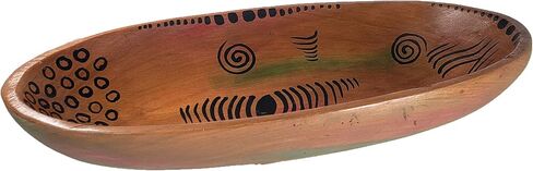 Hand-Carved Wooden Animal Print Bowl: Artisan Animal Trinket Dish, Ring Tray & Jewelry Organizer (Giraffe, 8x5 Inch) in Saudi Arabia