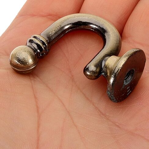 GARVALON Vintage Zinc Alloy Curtain Holdback Hooks, E-Shaped Round Head Wall Mounted Drapery Tiebacks for Living Room and Bedroom, Antique Bronze Finish, 1 Pair Window Curtain Holders in Saudi Arabia
