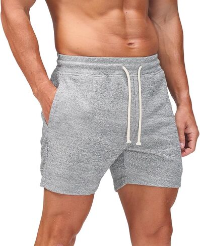 AMY COULEE Mens Athletic Shorts with Pockets, 5 Inch Running Workout Shorts, Casual Lounge SweatShorts in Saudi Arabia