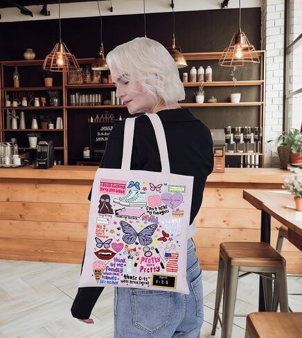 G2TUP Canvas Tote Bag with Song Lyrics - Fan Gift for Singer Concerts in Kuwait