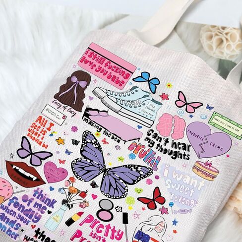 G2TUP Canvas Tote Bag with Song Lyrics - Fan Gift for Singer Concerts in Kuwait