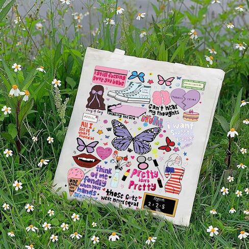 G2TUP Canvas Tote Bag with Song Lyrics - Fan Gift for Singer Concerts in Kuwait