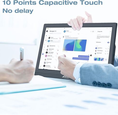 Kenowa Portable Monitor 11.6 Inch, HD Screen 1366x768P Small HDMI Monitor with Dual USB C/HDMI External Display for Laptop PC Phone Mac PS4/5 Xbox in Kuwait