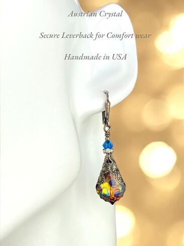 HisJewelsCreations Vintage Austrian Crystal Earrings & Necklace Set Bundle in Saudi Arabia