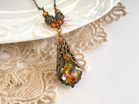 HisJewelsCreations Vintage Austrian Crystal Earrings & Necklace Set Bundle in Saudi Arabia