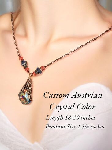 HisJewelsCreations Vintage Austrian Crystal Earrings & Necklace Set Bundle in Saudi Arabia