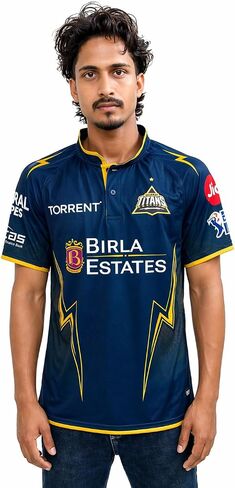IPL Cricket Jersey 2026 – GT Pro Style Performance T-Shirt, Moisture-Wicking, Breathable Athletic Fit Sports Tee in Kuwait