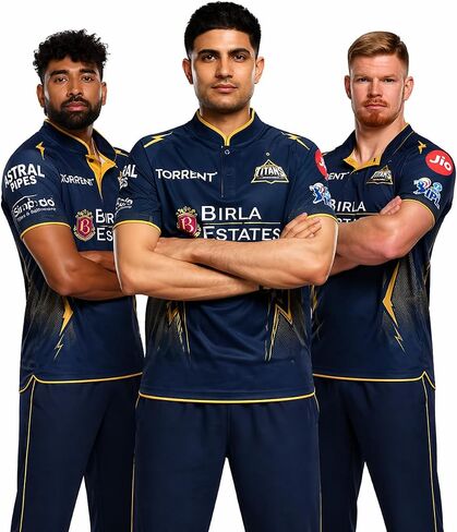 IPL Cricket Jersey 2026 – GT Pro Style Performance T-Shirt, Moisture-Wicking, Breathable Athletic Fit Sports Tee in Kuwait