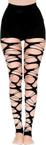 Cute Ripped Gothic Punk Tights for Women Rave Cosplay in Saudi Arabia