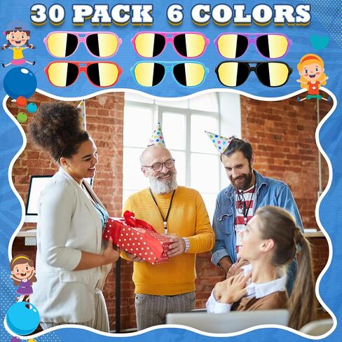 Copkim 30 Set End of Year Student Gifts from Teacher, Kids Neon Sunglasses Bulk Cards Packaging Bags 2 Ribbons for Classroom Prizes Student Graduation Gifts in Kuwait