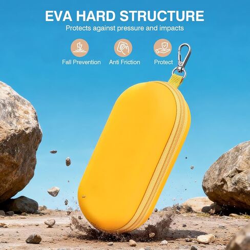 Marvolia Double Eyeglasses Case Hard Shell Dual Glasses Case with Clip & Zipper Closure Travel Sunglasses Organizer in Saudi Arabia