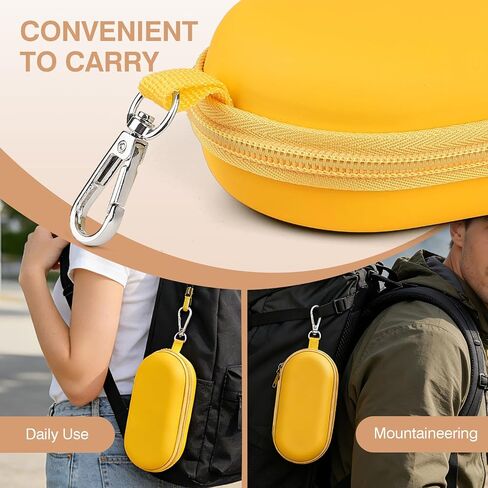 Marvolia Double Eyeglasses Case Hard Shell Dual Glasses Case with Clip & Zipper Closure Travel Sunglasses Organizer in Saudi Arabia