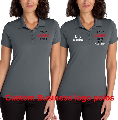 Custom Women's Dry-Fit UV Mesh Polo - Personalized Moisture-Wicking UV Protection Performance Polo - Design Your Own-Logo/Text in Saudi Arabia
