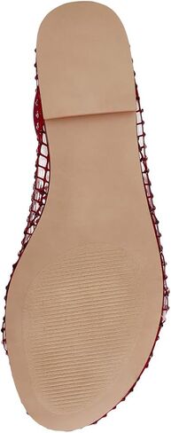 Steve Madden Women's Mino Ballet Flat, Cherry Red Rhinestone, 7 in Kuwait