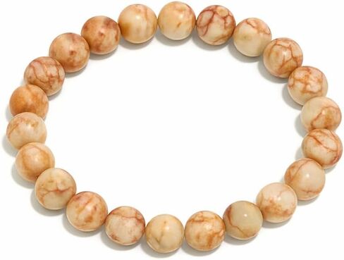 Citrine Crystal Bracelet for Men Women, Natural Yellow Crystal Beads with Black Stone, Good Luck Wealth Energy, 10mm Stretch Bracelet with Gift Box for Birthday Anniversary Christmas in Kuwait