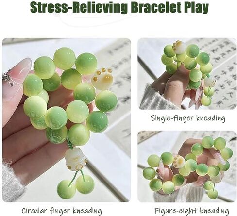 LIYAPEI 3Pcs Lucky Cat Crystal Bracelet Set for Women Cute Kawaii Cat Paw Beaded Stretch Bracelets Good Luck Protection Jewelry Gift for Friends in Saudi Arabia