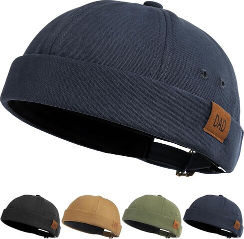Initlove Mens Brimless Docker Hat Vintage Sailor Hat Skullcap Beanie Cap in Kuwait