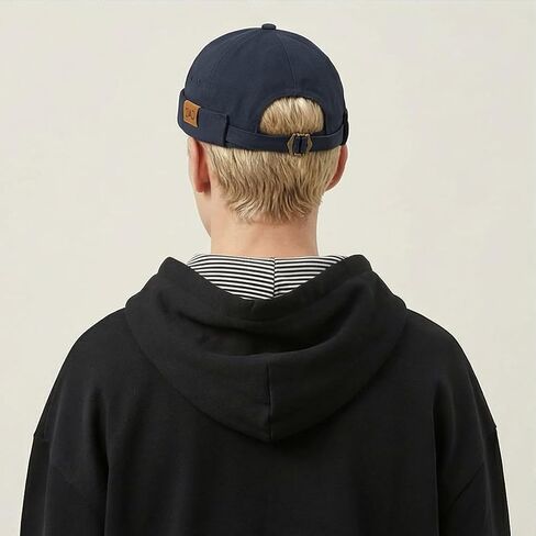 Initlove Mens Brimless Docker Hat Vintage Sailor Hat Skullcap Beanie Cap in Kuwait