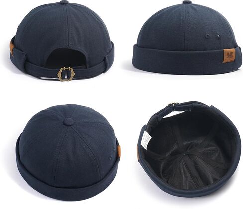 Initlove Mens Brimless Docker Hat Vintage Sailor Hat Skullcap Beanie Cap in Kuwait