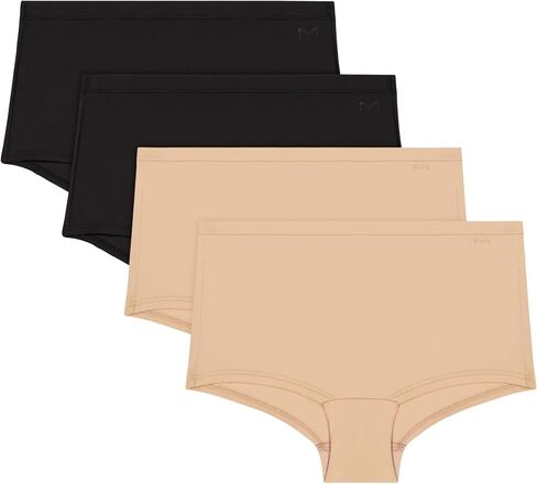 ملابس داخلية نسائية من Maidenform، 4 قطع، تغطية كاملة متوسطة الارتفاع من الألياف الدقيقة، حزمة ملابس داخلية ناعمة زبدانية in Kuwait