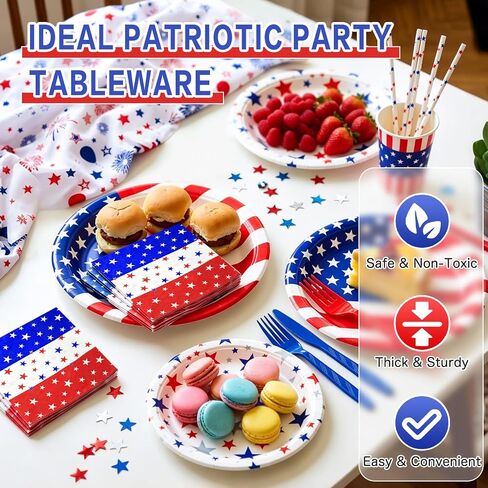 Christmas Plates Disposable Party Set, Serves 24 Red Christmas Tableware Includes 9" and 7" Plates, Napkins, Tablecloth, Cups, Straws, Knives & Forks, Balloons for Xmas Dinnerware Decorations in Kuwait