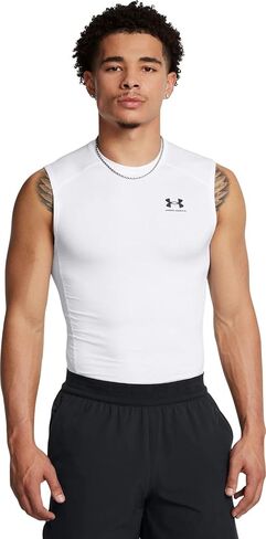 Under Armour - Mens Hg Armour Comp Sl Tank Top, Color White (101), Size: X-Large in Kuwait