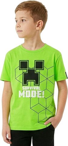 Minecraft Creeper Shirt, Gaming Kids T Shirt For Boys, Creeper Boys Tshirt in Kuwait