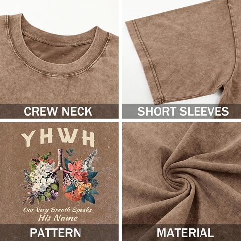 Boys Christian Graphic Tees Jesus YHWH Shirt for Kids God Faith Acid Wash Tshirt Bible Verse Religious T Shirts Tops in Saudi Arabia