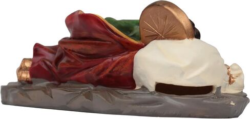 Cannan San Jose Dormido 5" x 1.5" Angel Le Habla a José en Sueños para Guiarlo Resin Catholic Home Figure Sleeping St. Joseph with a Small Hole in Pillow for Petitions in Saudi Arabia