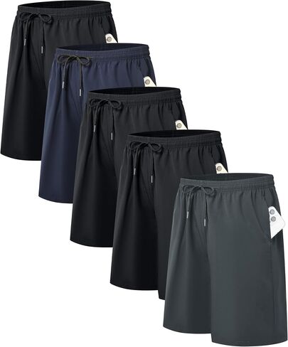 Kinglamen Athletic Gym Mens Shorts Workout Basketball Shorts with Pockets in Saudi Arabia