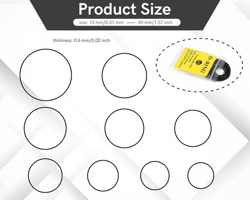 84 Pcs O Ring Watch Gasket 0.6 13-40mm Watch Gasket Replacement Set Rubber O Ring Kit Watch Back Seal (3 Packs) in Saudi Arabia
