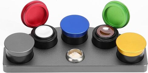 Estink Watch Oiler Kit Watch Repairing Oiler Stand Maintenance Tools 5 Colored Oil Dishes with Alloy for Lubrication in Kuwait