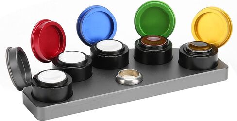 Estink Watch Oiler Kit Watch Repairing Oiler Stand Maintenance Tools 5 Colored Oil Dishes with Alloy for Lubrication in Kuwait