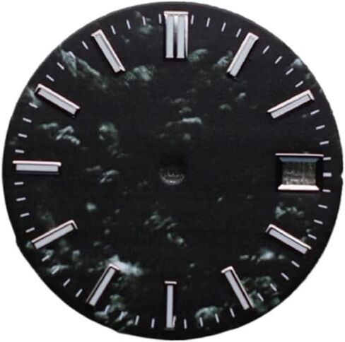 28.5 مللي متر قرص ساعة لحركة NH35/NH36 أخضر مضيء قرص تقويم واحد لساعات SKX007 إكسسوارات ساعة بطلب in Kuwait