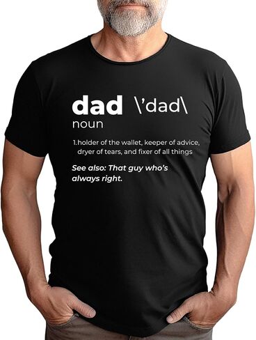 Custom Unisex Dad Definition T-Shirt and Comfort Colors – Ultra-Soft, Personalized Tee for New Dads & Dad Gifts from Kids; Funny, Trendy Shirt for Men in Saudi Arabia