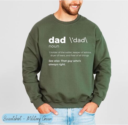 Custom Unisex Dad Definition T-Shirt and Comfort Colors – Ultra-Soft, Personalized Tee for New Dads & Dad Gifts from Kids; Funny, Trendy Shirt for Men in Saudi Arabia