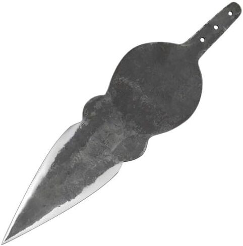Armory Replicas™ رأس حربة على شكل أوراق من العصور الوسطى - فولاذ كربوني مقسى مصنوع يدويًا مع لمسة نهائية من الأكسيد الأسود وتانغ ثلاثي الفتحات in Kuwait