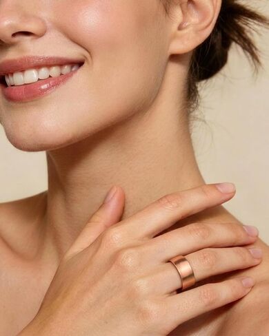 Set of 3 Handmade Copper Rings, 100% Pure Raw Untreated Copper, Meditation & Energy Jewelry, Tibetan Healing Ring Set(Plain) in Saudi Arabia