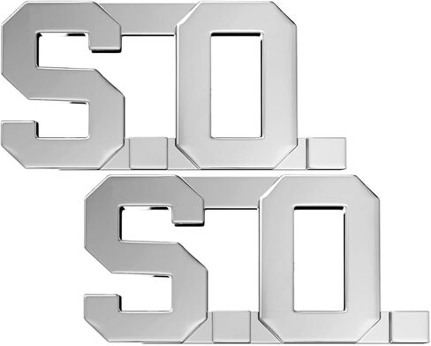 S.O. Pin Pair, Silver Finish Metal Lapel Pins For Sheriff's Deputy, Jailer, or Security Officer Uniform in Saudi Arabia