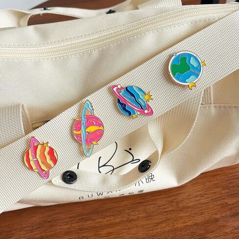 MaitianGuyou Space Planet Enamel Pin Set - 8 Pcs Creative Cosmic Star Brooches for Backpacks Jackets Hats, Unique Celestial Metal Badge Accessories for Adults in Saudi Arabia