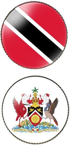 Round 1 Inch 2 Pcs Multiple Countries Nation Flag and National Emblem Pin Coat of Arms Souvenir Brooch Lapel Badge in Kuwait