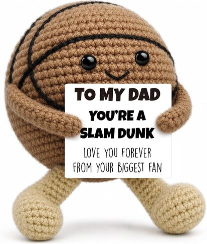 Busy Gaming Life Fathers Day Birthday for Dad Stepdad Father in Law, Handcrafted Crochet Basketball Slam Dunk Sports Desk Decor,Birthday Present for Bonus Dad from Daughter Son Wife in Saudi Arabia