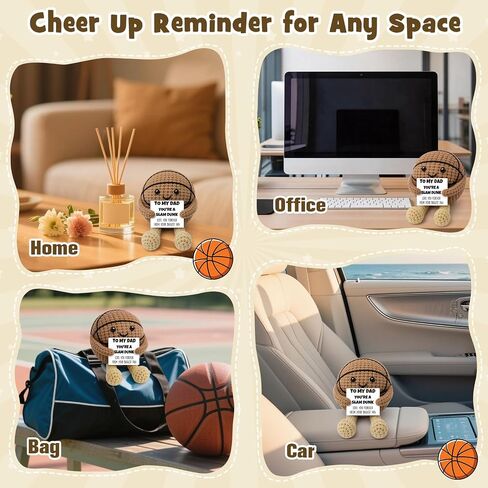 Busy Gaming Life Fathers Day Birthday for Dad Stepdad Father in Law, Handcrafted Crochet Basketball Slam Dunk Sports Desk Decor,Birthday Present for Bonus Dad from Daughter Son Wife in Saudi Arabia