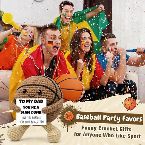 Busy Gaming Life Fathers Day Birthday for Dad Stepdad Father in Law, Handcrafted Crochet Basketball Slam Dunk Sports Desk Decor,Birthday Present for Bonus Dad from Daughter Son Wife in Saudi Arabia
