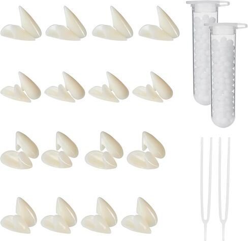 Vampire Teeth - Vampire Fangs for Cosplay Adult Fake Fangs, 4 Size 16 Pairs in Kuwait