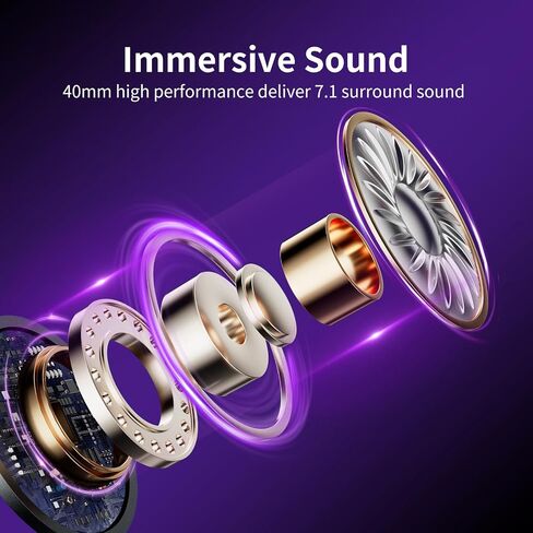 Black Emblem X2 Wireless Gaming Headset 2.4GHz Headset with Up to 50 Hours Battery, Breathable Earcups, Lossless Audio, Low Latency, Removable Mic Headsets for IPone 16/Android/PS/Switch in Kuwait