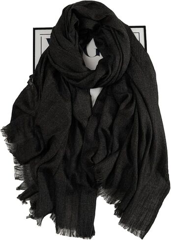 Solid Color Cotton And Linen Textured Scarf, Women'S High-End Sunscreen Beach Shawl in Saudi Arabia