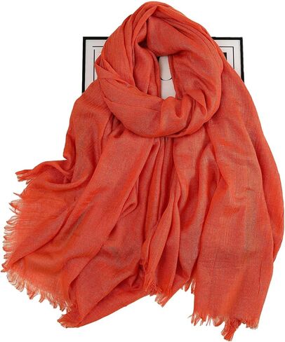 Solid Color Cotton And Linen Textured Scarf, Women'S High-End Sunscreen Beach Shawl in Saudi Arabia