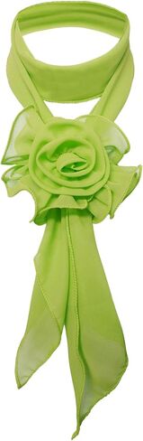 Skinny Scarf for Women, Lightweight Womens Scarves with Large Flower Detachable Clip Neck Scarf for Date Outing Party in Kuwait