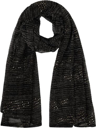 Rbenxia Women's Sequin Bandana Summer Mesh Scarf Glitter Sheer Beach Hijab Sparkling Metallic Shawl Wrap for Evening Dresses in Kuwait